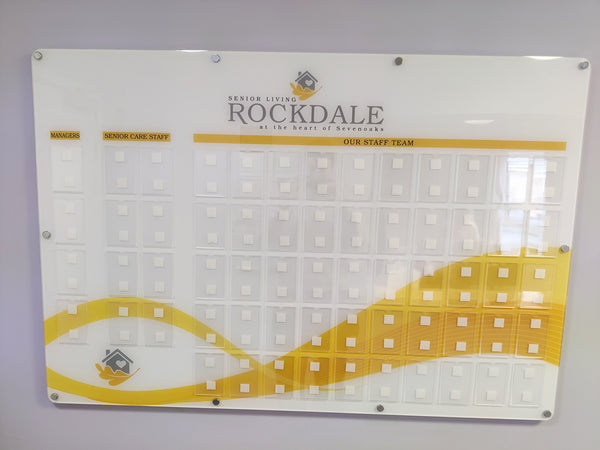 Personalized Care Home staff Photoboard featuring friendly and dedicated staff members. Crafted to enhance the welcoming atmosphere for residents. 